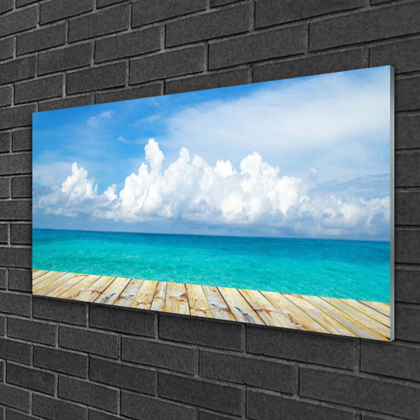 Haus Am Meer Glasbild Seelandschaft Wayfair De